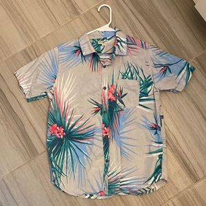 Billabong Hawaiian Shirt Boys Size L